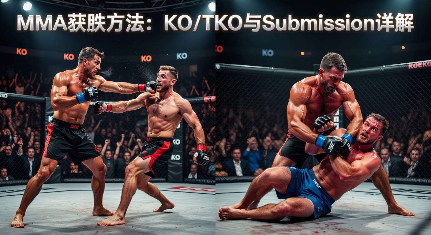 MMA方法：KO/TKO与Submission胜负判断
